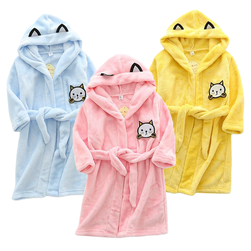 Winter Clothing Baby Boy - أطفال الكرتون القط الجلباب جديد الشتاء