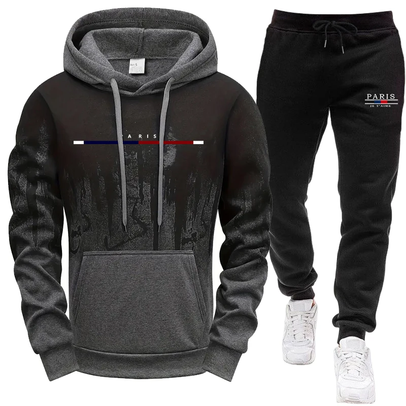 Winter Cloth - طقم رجالي/هودي/بنطلون للخريف والشتاء، سويت شيرت