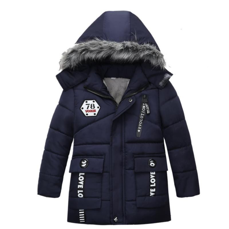 Winter Clothing Baby Boy - الأطفال الشتاء سترة الفتيان مقنعين القطن