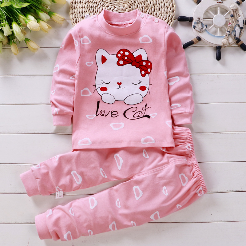Winter Clothing Newborn - طقم بيجامة قطنية للأطفال ، ملابس