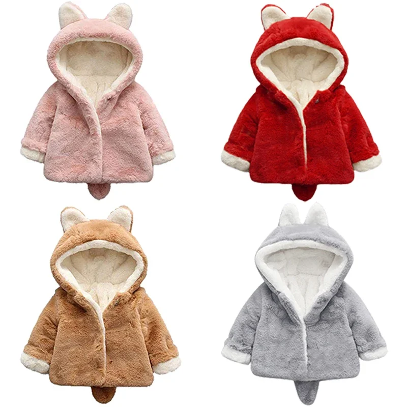 Winter Clothing For Toddlers - آذان القط لطيف أفخم سترة طفل