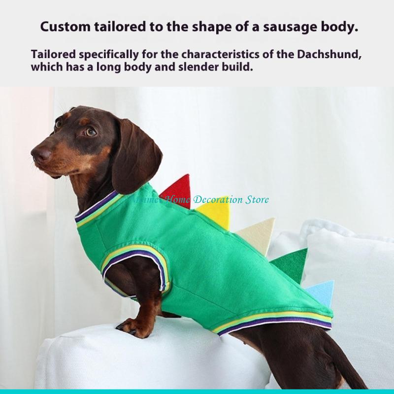 سترة H7BF Dachshund Dinosaur T - مراجعة Winter Clothing For Dogs وسعره