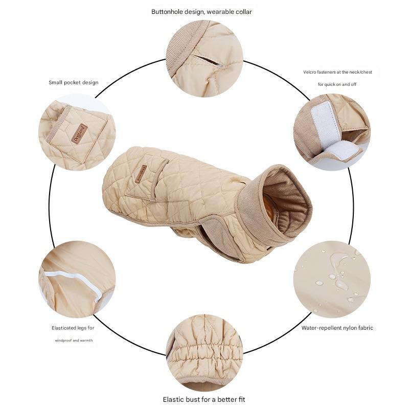 معطف شتوي دافئ مقاوم للماء من  - مراجعة Winter Clothing For Dogs وسعره