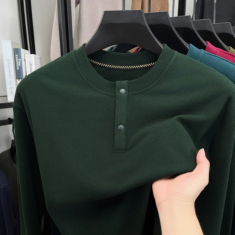 بلوفر رجالي فضفاض بياقة هينلي، - مراجعة Winter Cloth وسعره