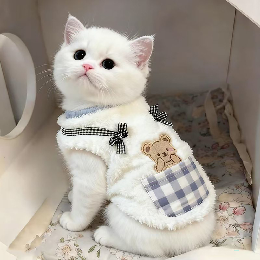 سترة قطط لطيفة من الفرو الناعم - مراجعة Winter Clothing For Dogs وسعره
