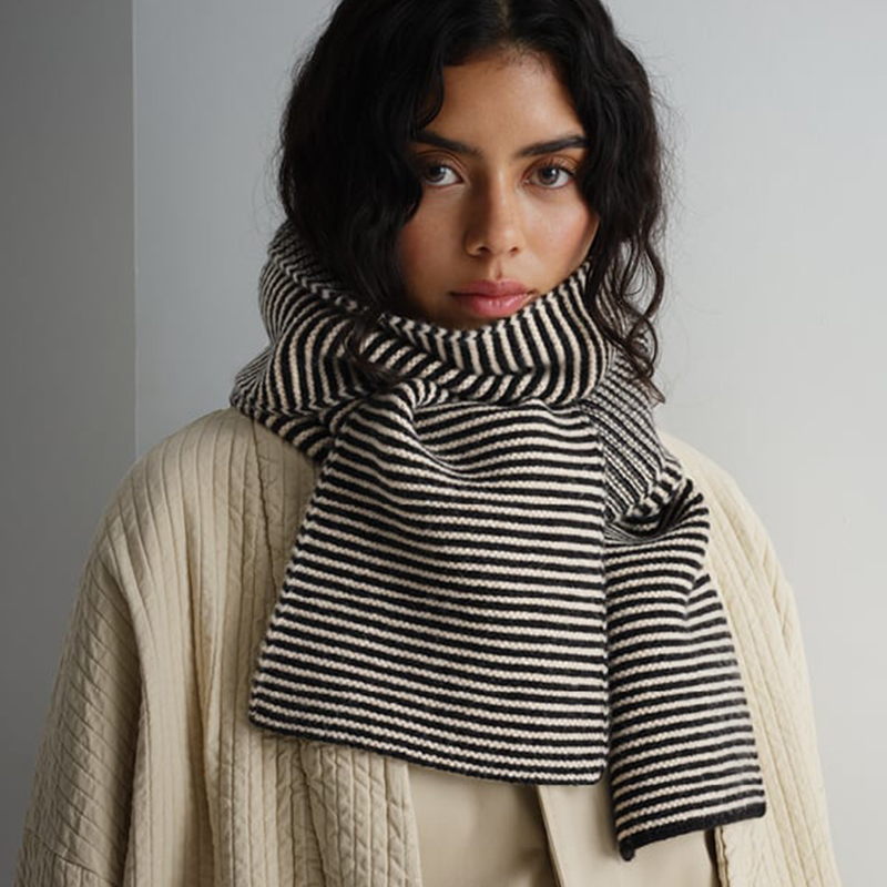 الفاخرة مخطط وشاح محبوك للنساء - مراجعة Winter Clothing Korea وسعره